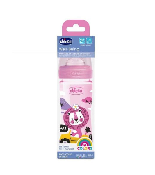 Chicco – BOTTLE WB COL PP GRL 250 MED SIL