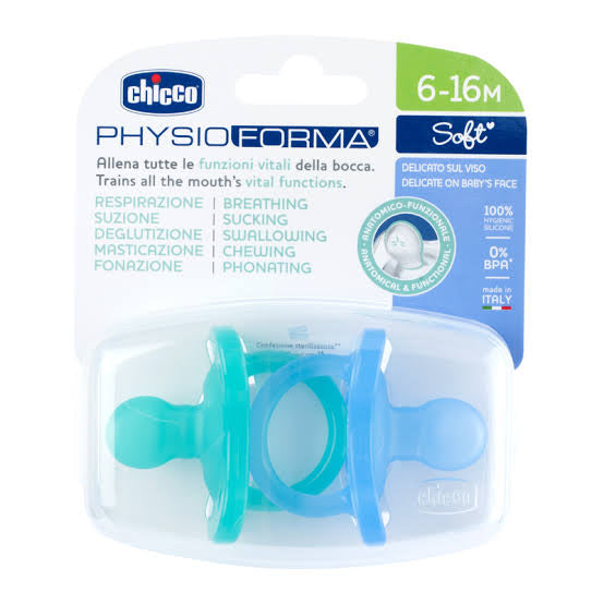 Chicco – SOOTHER PH.AIR BLUE  SIL 6-16M 2PCS B