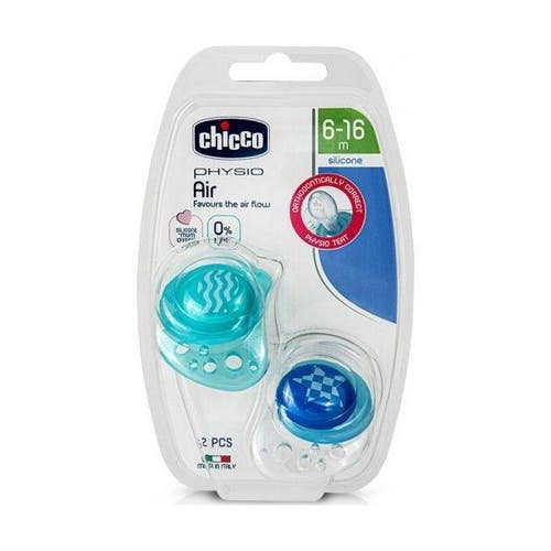 Chicco – SOOTHER PH.AIR BLUE  SIL 6-16M 2PCS B